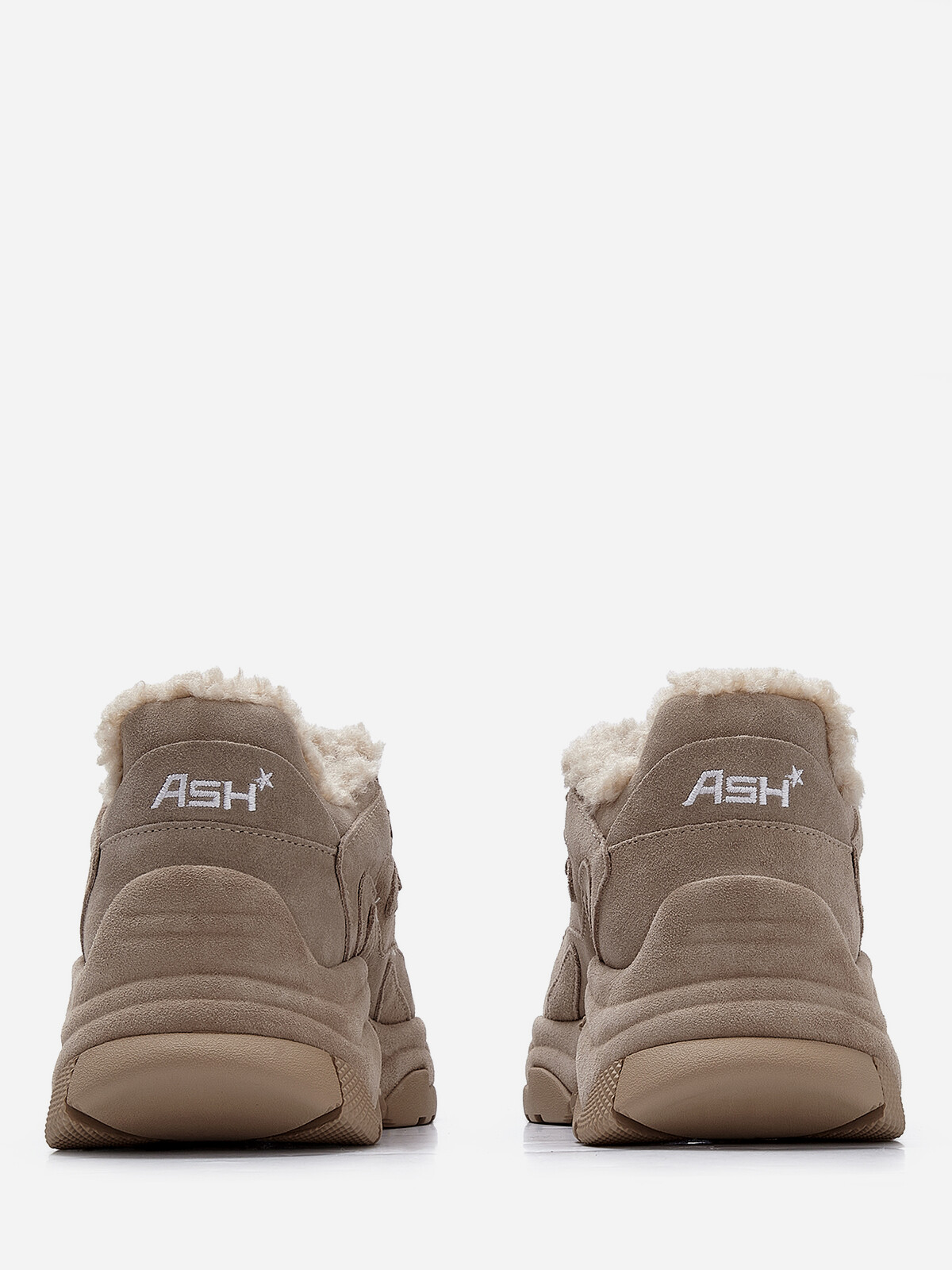 Женские зимние кроссовки ash addict bis fur бежевые | 3ah.ah147019.s купить в официальном магазине AshRussia.ru