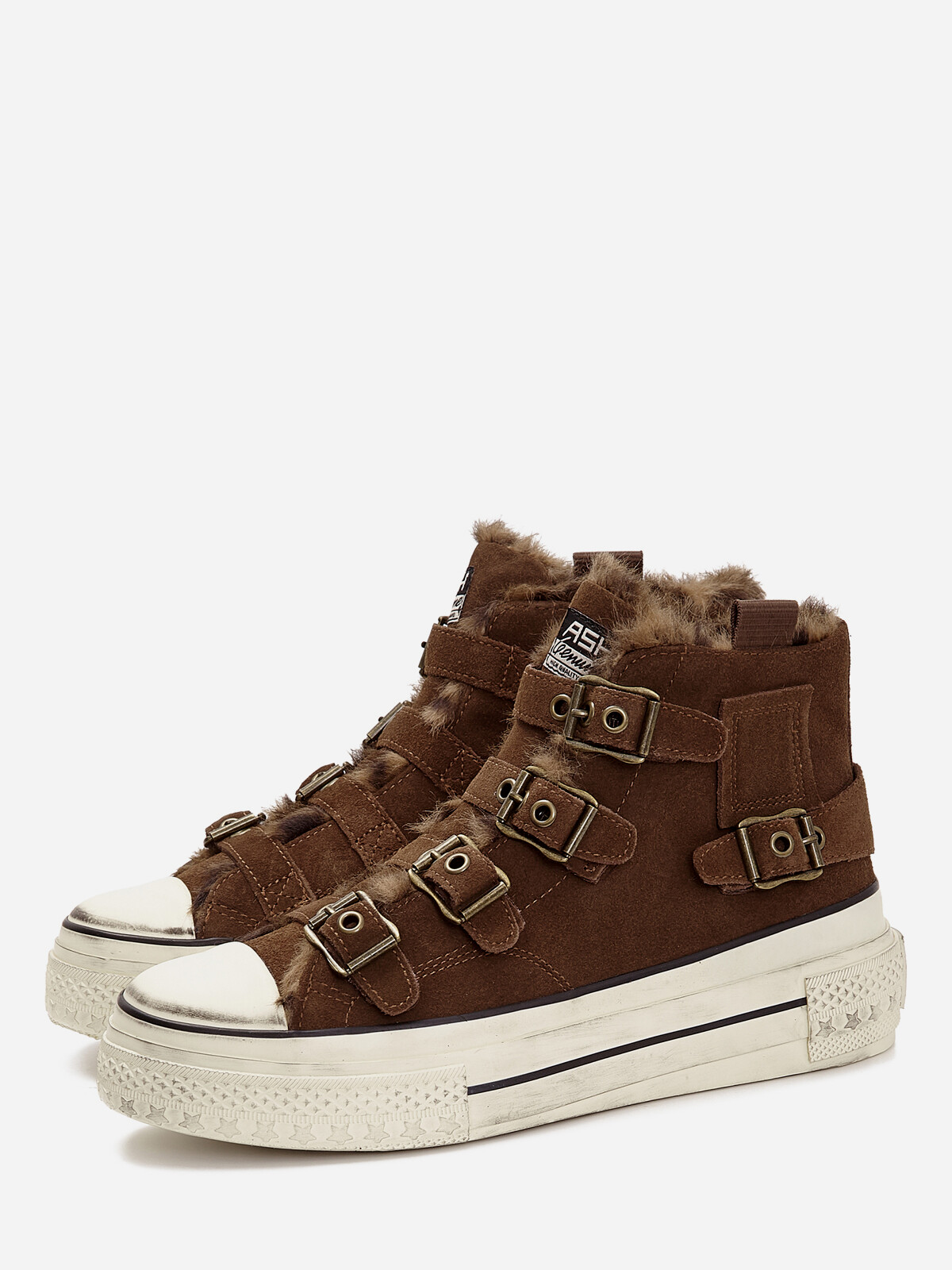 Женские зимние кеды ash rainbow fur  | 5ah.ah152819.s купить в официальном магазине AshRussia.ru
