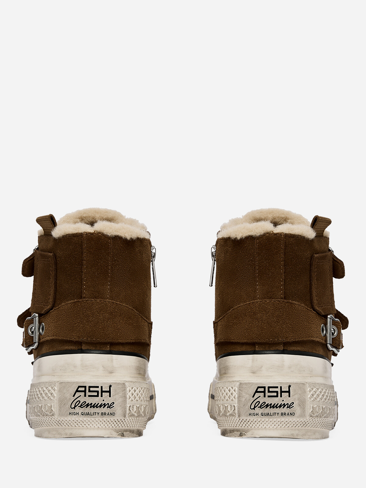 Женские зимние кеды ash rainbow fur коричневые | 3ah.ah147204.s купить в официальном магазине AshRussia.ru