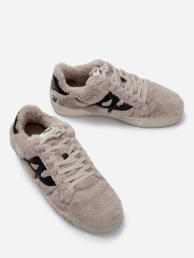 Женские зимние кеды ash malibu fur черные | 3ah.ah147125.s купить в официальном магазине AshRussia.ru