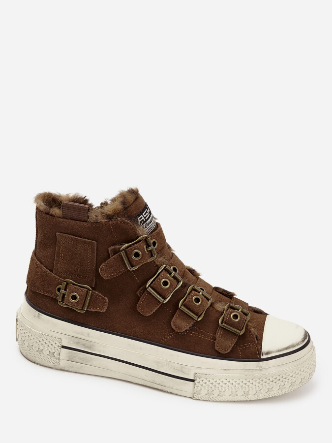 Женские зимние кеды ash rainbow fur  | 5ah.ah152819.s купить в официальном магазине AshRussia.ru